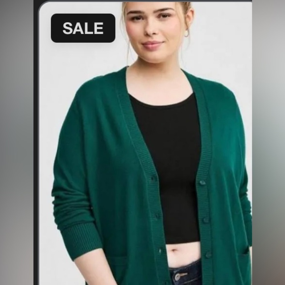 Women's Green Cardigan Sweater New with Tags Torrid